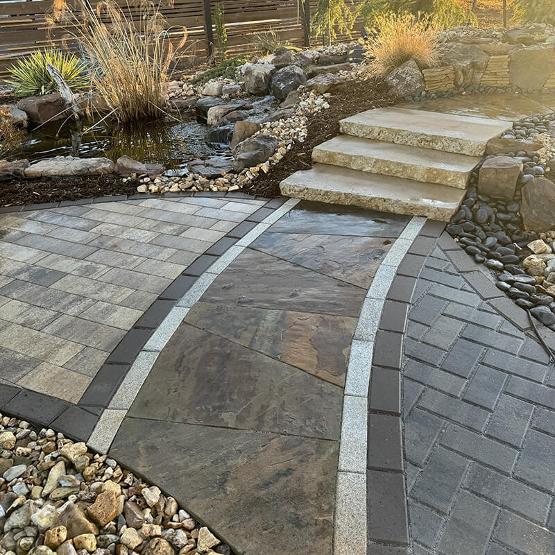 A beautiful pathway made of natural stone